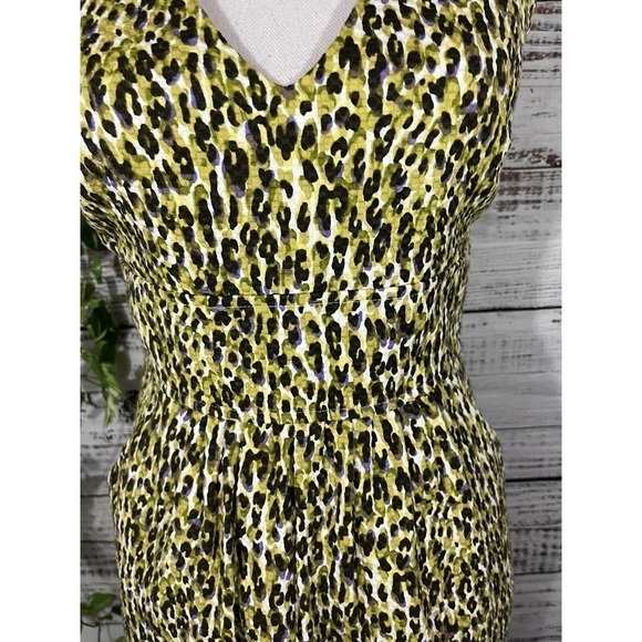 J Crew Dress size 2 Lime Green Purple Pique Straight Wedding Cocktail Evening - Picture 5 of 12